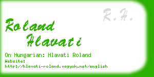 roland hlavati business card